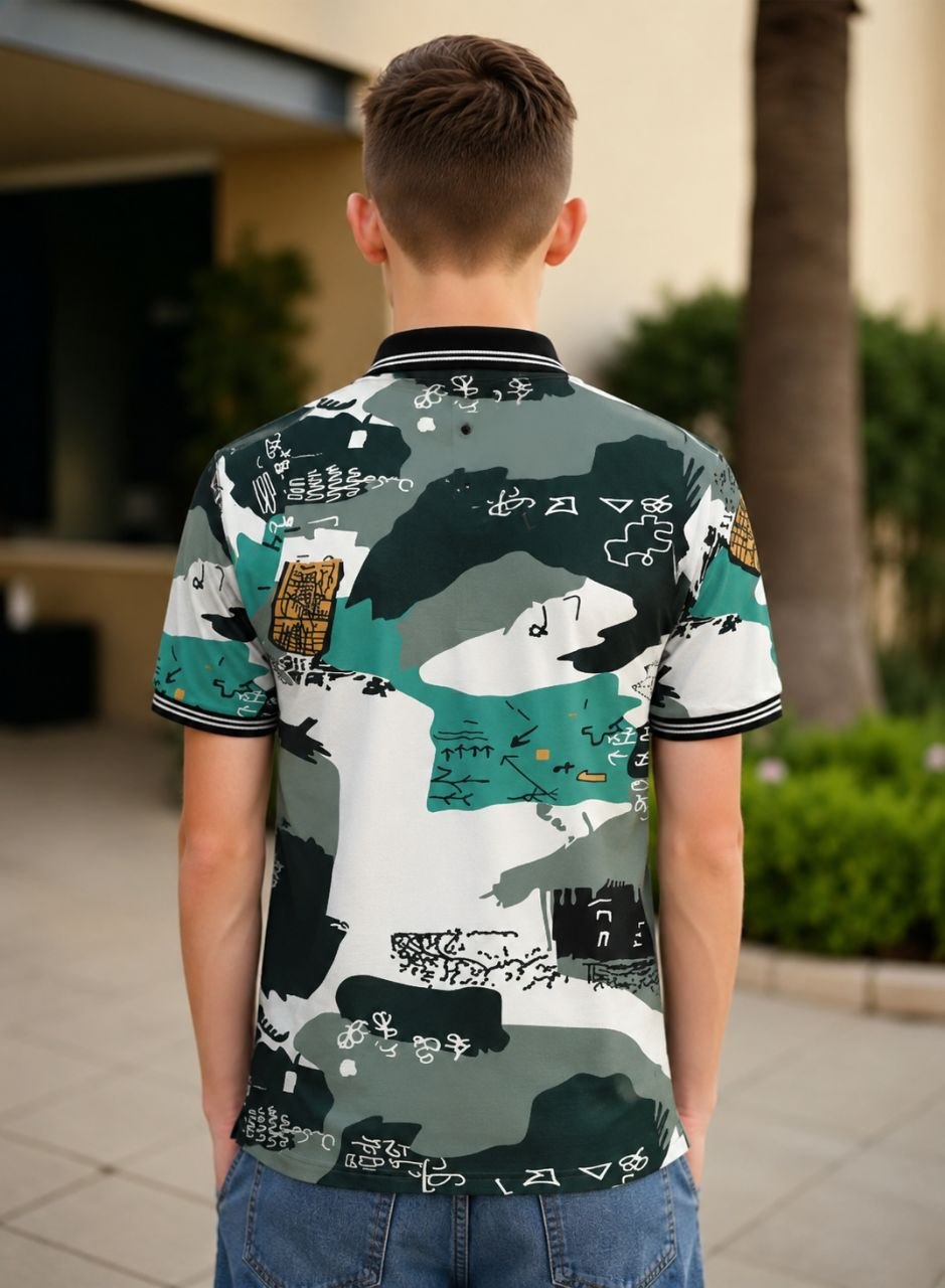T-SHIRT  :-   TITLE:- Boys Polo T-Shirt with Ribbed Collar,Boys Short Sleeve Polo Neck T-Shirt,Boys Casual Polo T-Shirt,Boys Regular Fit Polo T-Shirt,Boys Printed Polo T-Shirt