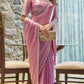 Space Sattin Multi Sequence Full Worked Saree With Original Mirror Lace & Havey Sequence Full Worked Blouse