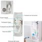 Automatic Toothpaste Dispenser and 5 Toothbrush Holder Fresh ABS Plastic Dust-Proof Wall Mounted with Cover Storage Stand for Home Bathroom (Multi Colors)