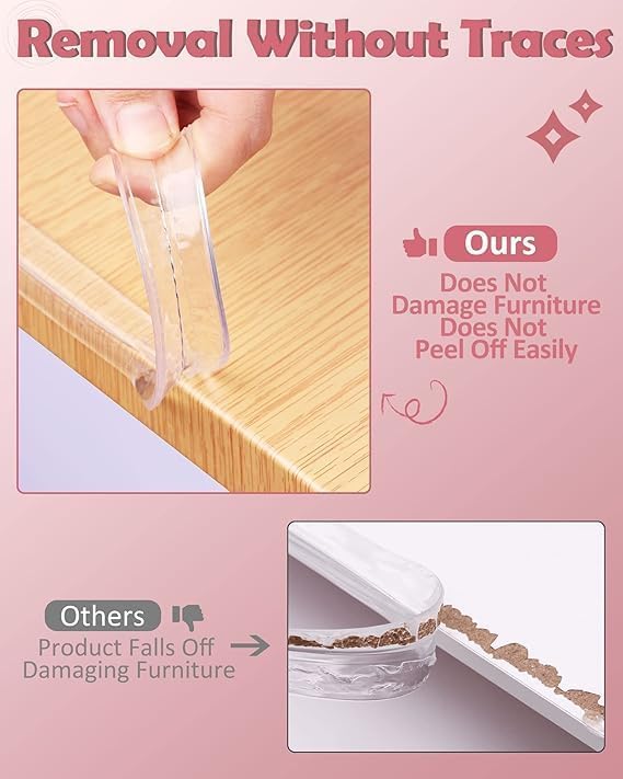 3 METAR Silicone Edge Protector Strip | Baby Proof Corner Safety for Sharp Edges | Adhesive Bumper Guard for Table, Furniture & Wall | Ideal for Home, Nursery & Office Use (3 METAR)