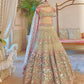 HEAVY DESIGNER FOIL PAPER EMBROIDERY LEHENGA CHOLI WITH DUPATTA