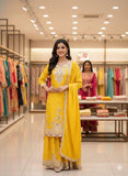 EXCLUSIVE AND TRENDY FOR WEDDING SEASON OUR SEQUENCE EMBROIDERED TOP, PLAZZO AND DUPATTA