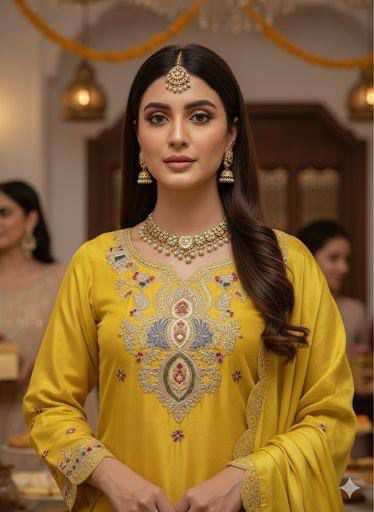 EXCLUSIVE AND TRENDY FOR WEDDING SEASON OUR SEQUENCE EMBROIDERED TOP, PLAZZO AND DUPATTA