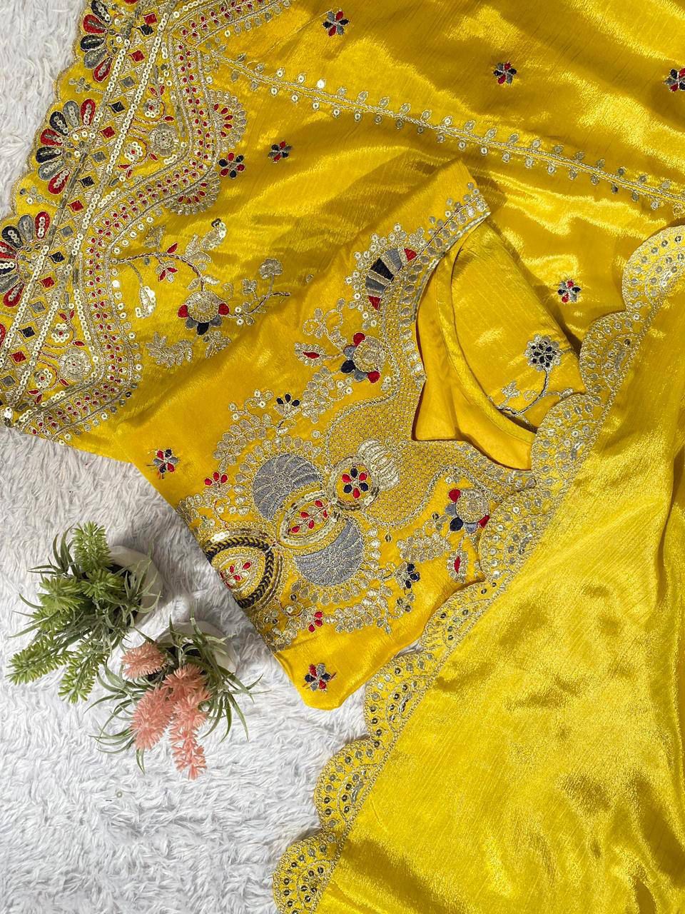 EXCLUSIVE AND TRENDY FOR WEDDING SEASON OUR SEQUENCE EMBROIDERED TOP, PLAZZO AND DUPATTA