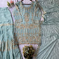 SEQUENCE EMBROIDERY WORKED TOP, SARARA AND DUPATTA