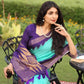 Elegant Turquoise & Purple Heritage Saree
