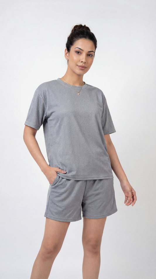 SHORTS NIGHT DRESS Light Grey