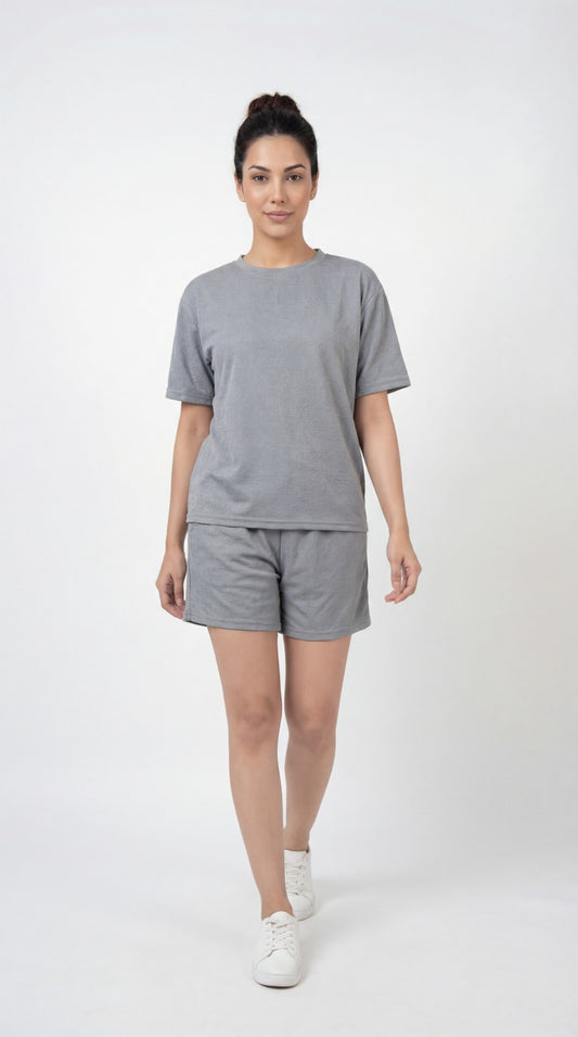 SHORTS NIGHT DRESS Light Grey