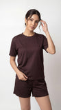 SHORTS NIGHT DRESS coffee