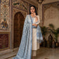 Womens Ethnic Embroidery Top Pant And Dupatta Set
