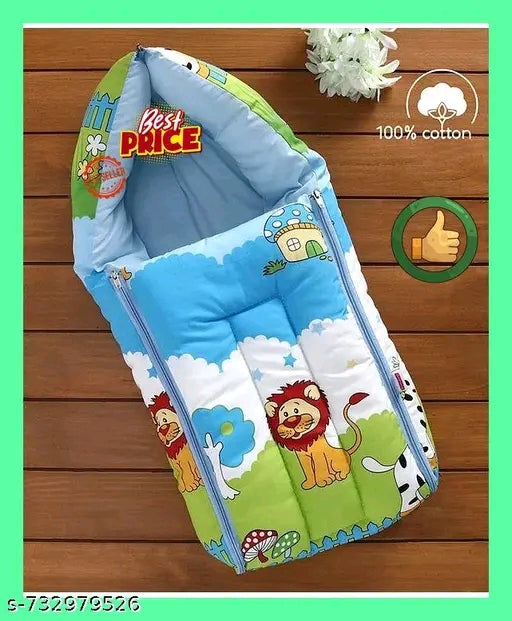 3 in 1 Baby Bed, Sleeping Bag & Carry Nest, Cotton Baby Bedding for New Born & Infant, Portable Bassinet, for Baby Carrying & Unisex Baby Sleeping Bed, 0 to 12M