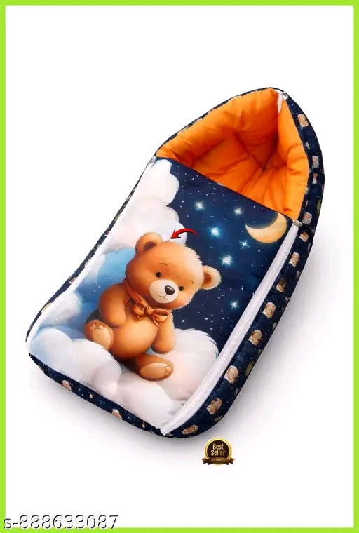 3 in 1 Baby Bed, Sleeping Bag & Carry Nest, Cotton Baby Bedding for New Born & Infant, Portable Bassinet, for Baby Carrying & co Sleeping, Unisex Baby Sleeping Bed