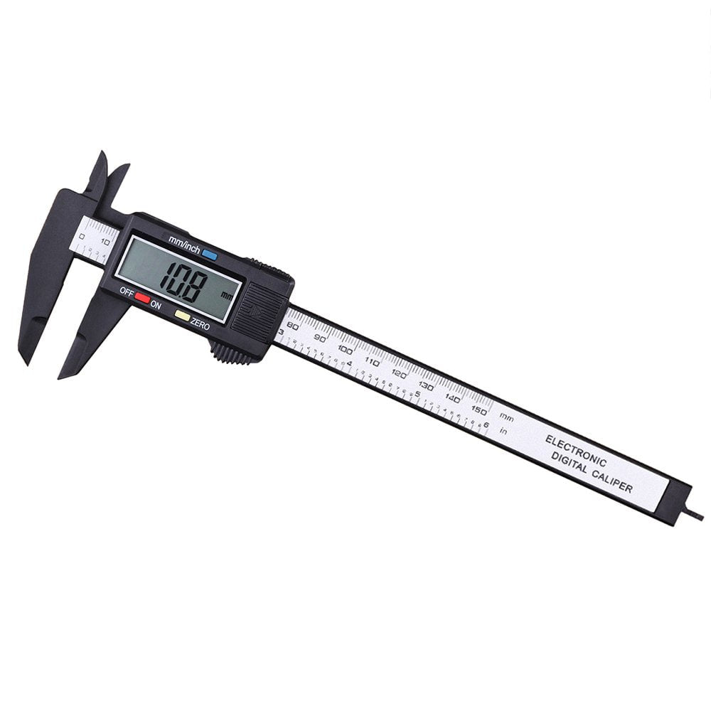 Carbon Fiber Composite Digital Caliper | LCD Screen with One-Button Switching for Metric and Imperial Units | Precision Measuring Caliper for Golden and Precious Metals | 0.01 Inch High-Precision Measuring Instrument | Multi-Function Electronic