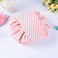 Lazy Bag Pink Strip, Waterproof Travel Toiletry Organizer, Foldable Makeup Storage Pouch for Women Vanity Bag
