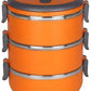 3 Layer Lunch Box with Lock -Orange