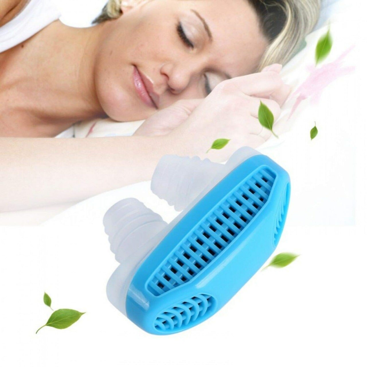 2 in 1 Anti Snoring and Airs Purifier Nose Clip Anti Snoring Device Portable Nose Clip Breathe Easy Cares Relieve Snoring Airs Purifying Snoring Solution