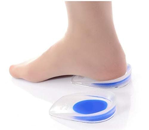 HINSHOZ Gel Heel cups Silicon Heel Pad for Heel Ankle Pain, Heel Spur Shoe Support Pad for Men and Women Shock Cushion Pad for Heels Cushion Heel (1 PAIR)