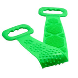 PACK OF 3 Silicone Back Scrubber Belt with Handles for Easy Bath & Body Cleaning