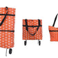 Ayuransh Expandable Shopping Trolley Bag with Wheels, Foldable, Random Patterns and Colors