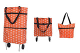Ayuransh Expandable Shopping Trolley Bag with Wheels, Foldable, Random Patterns and Colors