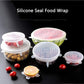 HaveAdeal Silicon Reusable Flexible lids forFood Covers Containers Stretch wrap and Seal Lids, Silicon Food wrap for Bowl Kitchen - Set of 6 with Various Sizes