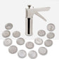 Stainless Steel Kitchen Press with 15 Different Types of Jalies, Murukku Maker/Bhujiya Maker/Noodles/Cookies/Namkeen/Chakali Maker/Sev Maker/Farsan Maker/Gathiya Maker