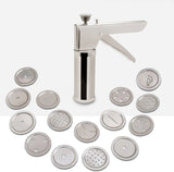 Stainless Steel Kitchen Press with 15 Different Types of Jalies, Murukku Maker/Bhujiya Maker/Noodles/Cookies/Namkeen/Chakali Maker/Sev Maker/Farsan Maker/Gathiya Maker