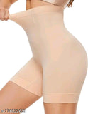 Women's High Compression Nylon Tummy Tucker with Thigh Slimming Support – Free Size Fit