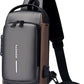Waterproof Polyester Slim Unisex Crossbody Sling Bag Chest Backpack Men's Shoulder Bag, Leisure Travel Handbag, Hard Shell Anti-Theft Chest Bag