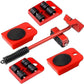 Divviks Furniture Lifter Mover Tool Set Heavy Duty Furniture Lifter With 4 Sliders For Easy And Safe Moving 360 Degreee Red Color