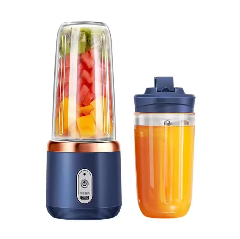 Qlect Portable Blender Electric Juicers Fruit Mixers USB Rechargeable Smoothie Mini Personal Juicer 6 Blades 3Gears With 1800 Mah Rechargeable Battery-Smoothie Blender