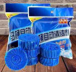 Automatic Flush Toilet Bowl Cleaner Tablets, Bathroom Toilet Tank Cleaner, Powerful Cleaning Ball Blue Deep Clean Bubbles