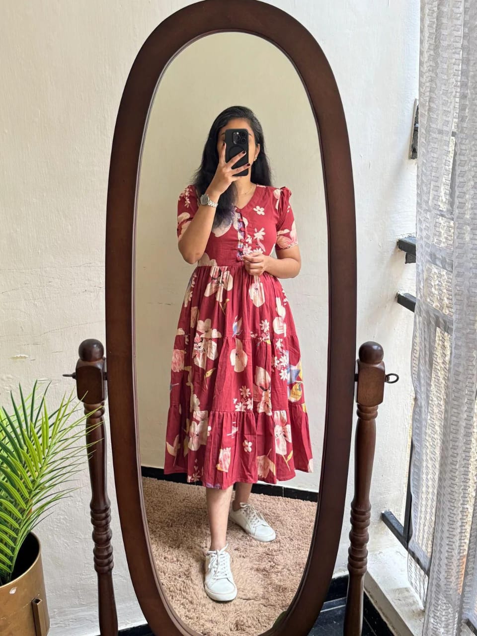 Ntroducing our latest  essential: the  Floral Dress. Crafted for comfort, this easy-breezy dress features a delightful  floral print. With a charming back knot detail and playful frill at the bottom, it’s perfect for sunny days