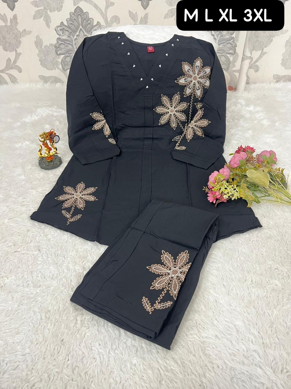 FABRIC-  HAVEY VISCOSE IMPORTED RICH LOOK  PREMIUM EMBROIDERY WORK