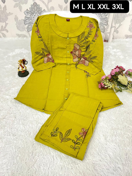FABRIC-  HAVEY VISCOSE IMPORTED RICH LOOK  PREMIUM EMBROIDERY WORK