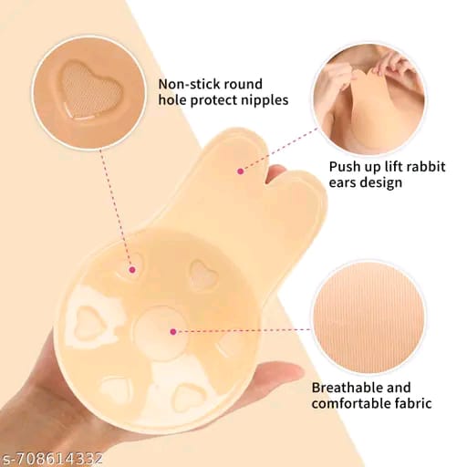 Breast Lift Nipple Covers,Adhesive Bra Instant Breast Lift Silicone Covers Pasties Tape 1 Pairs-