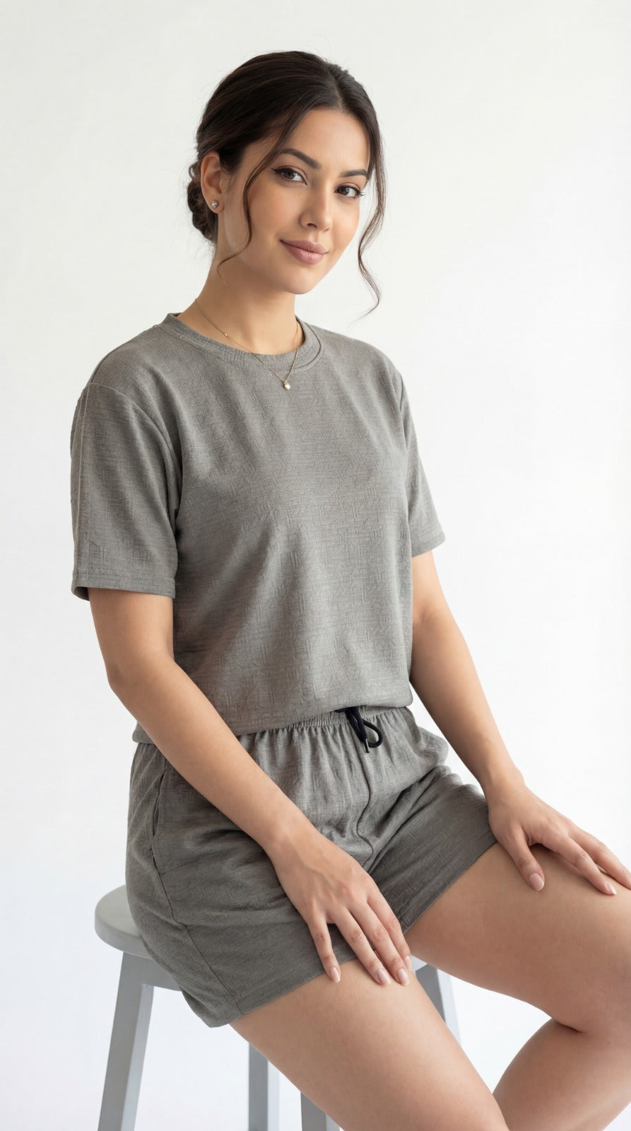 SHORTS NIGHT DRESS Dark Grey
