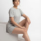SHORTS NIGHT DRESS coffee Cream