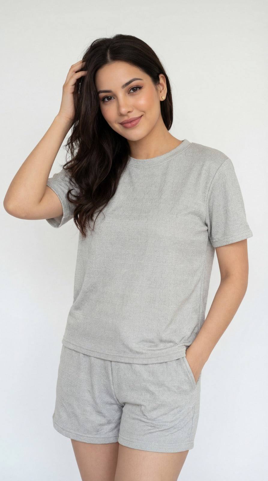 SHORTS NIGHT DRESS coffee Cream