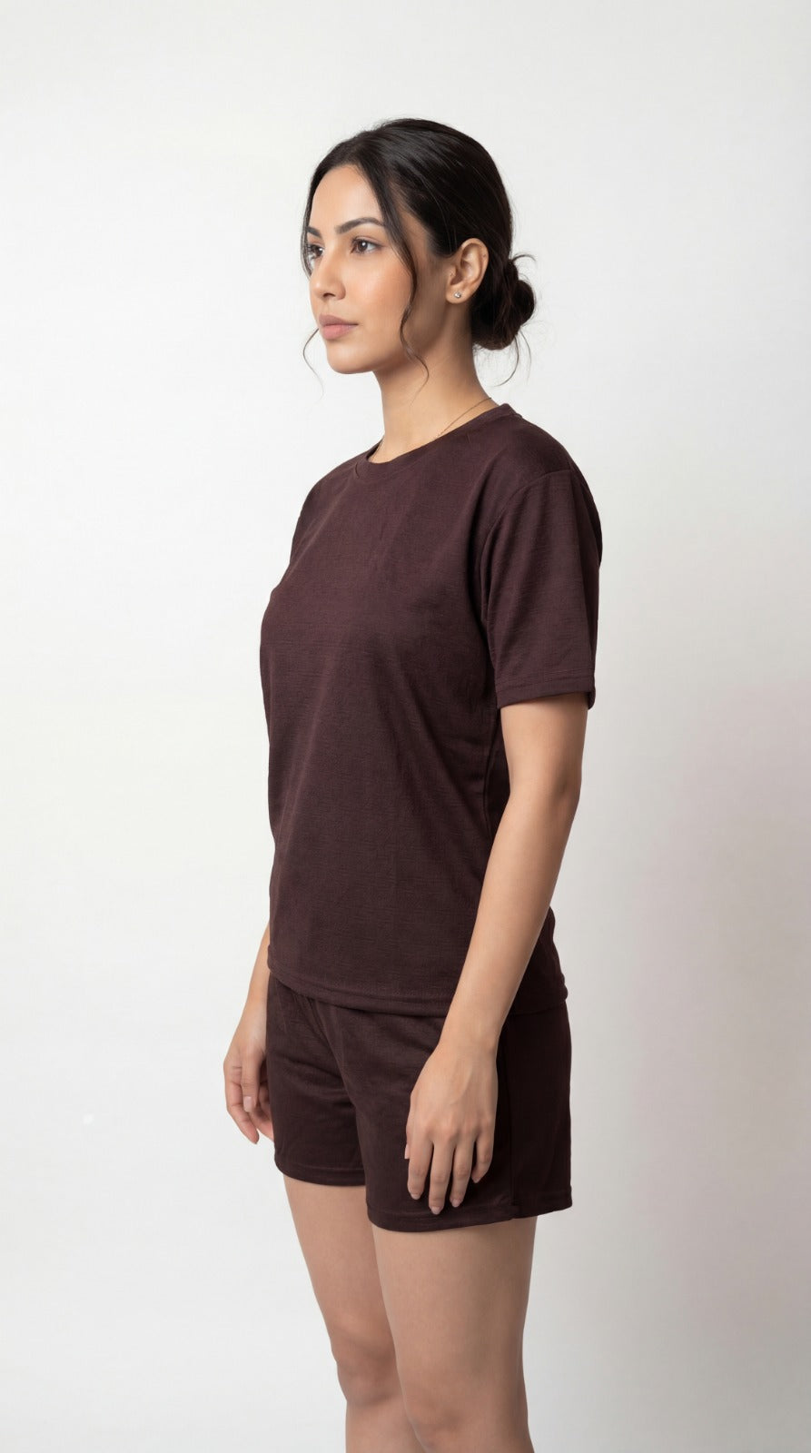 SHORTS NIGHT DRESS coffee