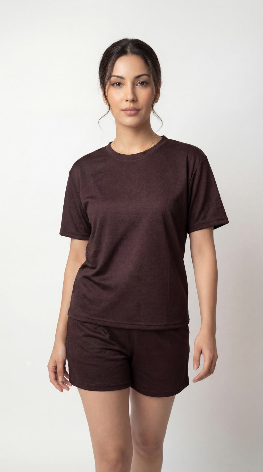 SHORTS NIGHT DRESS coffee