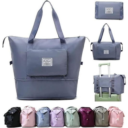 Foldable Waterproof Travel Pocket Duffel Bag Hand Duffel Bag - Large Capacity Folding Travel Bag, Travel Lightweight Waterproof Large Capacity Folding Travel Bag