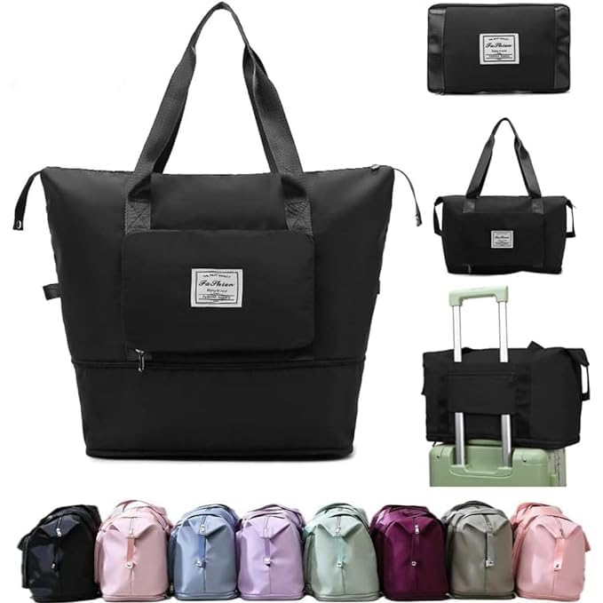 Foldable Waterproof Travel Pocket Duffel Bag Hand Duffel Bag - Large Capacity Folding Travel Bag, Travel Lightweight Waterproof Large Capacity Folding Travel Bag
