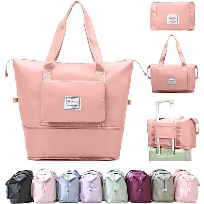 Foldable Waterproof Travel Pocket Duffel Bag Hand Duffel Bag - Large Capacity Folding Travel Bag, Travel Lightweight Waterproof Large Capacity Folding Travel Bag