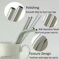 Warmfinity Stainless Steel Straws with Cleaning Brush for Kids & Adults, Bent Reusable Metal Straws, Cutlery (Pack of 4 Straight & 4 Bent, 2 Brush) Long Steel Straws for Drinking & Drinks, Silver