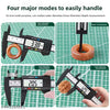 Carbon Fiber Composite Digital Caliper | LCD Screen with One-Button Switching for Metric and Imperial Units | Precision Measuring Caliper for Golden and Precious Metals | 0.01 Inch High-Precision Measuring Instrument | Multi-Function Electronic