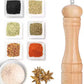Luxo 6inch, Traditional Wooden Salt & Pepper Shakers with Adjustable Coarseness Refillable Stainless Steel Mechanism for Kitchen Dining Table Set | Best Kitchen Tools and Gadgets 6 Inch Height