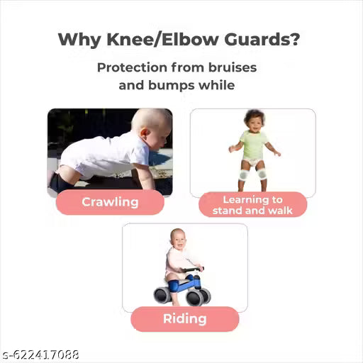 NAKODA ENTERPRISES- 2 Pair Baby Knee And Elbow Pad Baby Crawling Elbow Pad Baby Leg Warmer Baby Kneecap (Multi Color) Pack Of 2