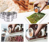 9-Pcs Stainless Steel Magnetic Spice Jars with Rack – Round Masala Containers & Spray Tins for Kitchen Storage