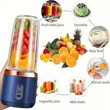 Qlect Portable Blender Electric Juicers Fruit Mixers USB Rechargeable Smoothie Mini Personal Juicer 6 Blades 3Gears With 1800 Mah Rechargeable Battery-Smoothie Blender